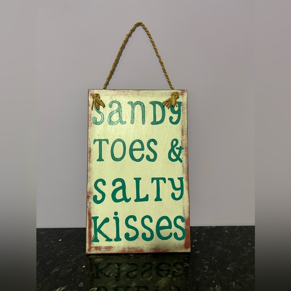 Handmade Sandy Toes & Salty Kisses Wall Hanging